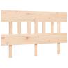 Double Solid Wood Bed Frame with Headboard - Comfort & Style