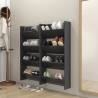 Wall Shoe Cabinets 4 pcs Grey 60x18x60 cm Engineered Wood Colour grey Quantity in Package 4 Height 60 cm Width 1 