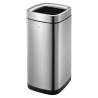 EKO Laguna 35L Matte Silver Open Top Waste Bin - Modern Design