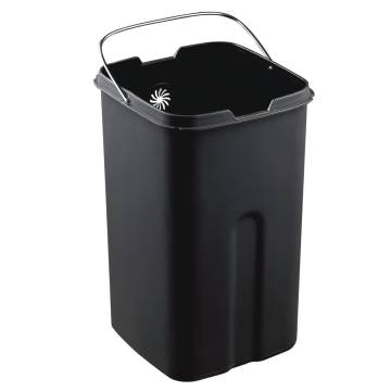 EKO Laguna 35L Matte Silver Open Top Waste Bin - Modern Design