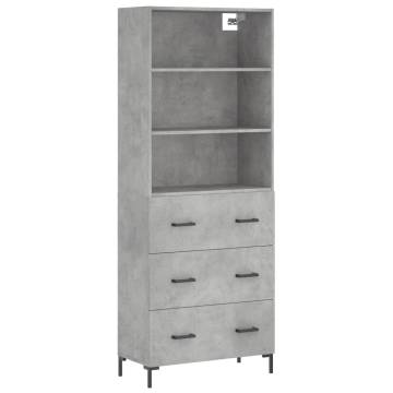 Highboard Concrete Grey - Stylish Storage Solution | HipoMarket