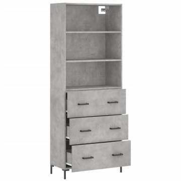 Highboard Concrete Grey - Stylish Storage Solution | HipoMarket