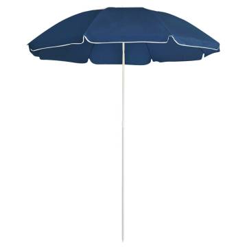 Outdoor Parasol with Steel Pole - Blue 180 cm | HipoMarket