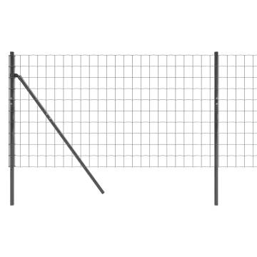 Wire Mesh Fence Anthracite 1x25m | Durable Galvanised Steel