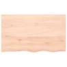 Bathroom Countertop 100x60 cm | Untreated Solid Oak Wood