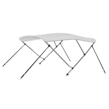 3 Bow Bimini Top White 183x160x137 cm | Durable & UV Resistant