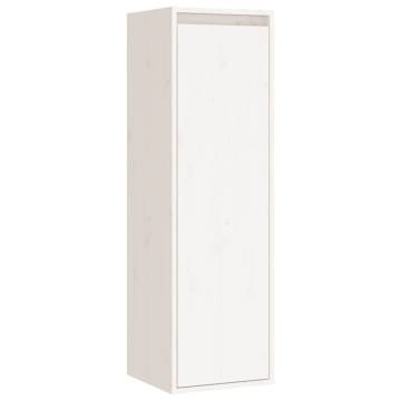 Wall Cabinets 2 pcs - White Solid Pinewood | Hipomarket