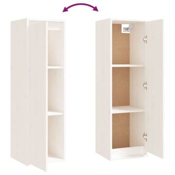 Wall Cabinets 2 pcs - White Solid Pinewood | Hipomarket