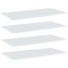 Bookshelf Boards 4 pcs High Gloss White 80x40x1.5 cm Engineered Wood Colour high gloss white Size 80 x 40 x 1.5 cm Quantity in Package 4 