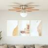 Ornate Ceiling Fan with Light - 82 cm Light Brown | Hipomarket