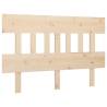 Stylish Solid Wood Pine Bed Headboard | 143.5x3x81 cm