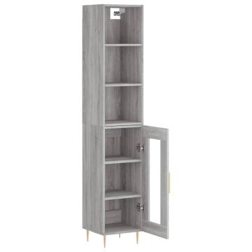 Stylish Grey Sonoma Highboard - Durable & Elegant Design