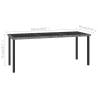 Garden Dining Table Grey 180x70 cm | Durable & Stylish