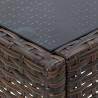 Brown Poly Rattan Garden Table - 40x40x45 cm | HipoMarket