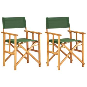 Director's Chairs 2 pcs Solid Acacia Wood - Stylish & Durable