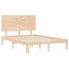 Solid Wood Bed Frame with Headboard 120x200 cm | HipoMarket