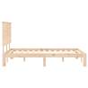 Solid Wood Bed Frame with Headboard 120x200 cm | HipoMarket