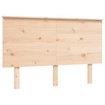 Solid Wood Bed Frame with Headboard 120x200 cm | HipoMarket