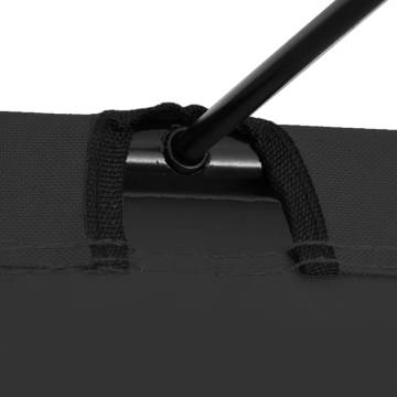 Camping Bed 180x60x19 cm | Oxford Fabric & Steel - Black