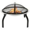 2-in-1 Fire Pit & BBQ - Stainless Steel Outdoor Heater | Hipomarket