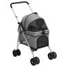 Folding Dog Stroller Grey 76x50x100 cm Oxford Fabric Colour grey 