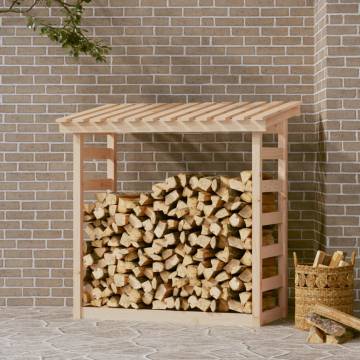 Firewood Rack 108x64.5 cm - Solid Pine Wood Storage