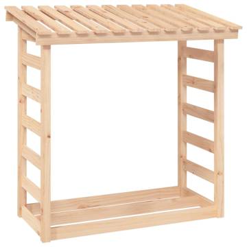 Firewood Rack 108x64.5 cm - Solid Pine Wood Storage