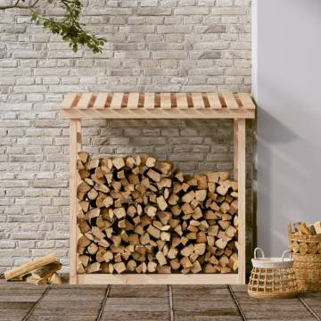 Firewood Rack 108x64.5 cm - Solid Pine Wood Storage