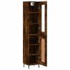 Stylish Highboard in Smoked Oak - 34.5x34x180 cm