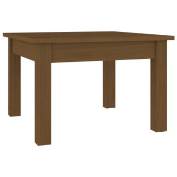 Elegant Honey Brown Coffee Table – Solid Wood Pine 45x45 cm