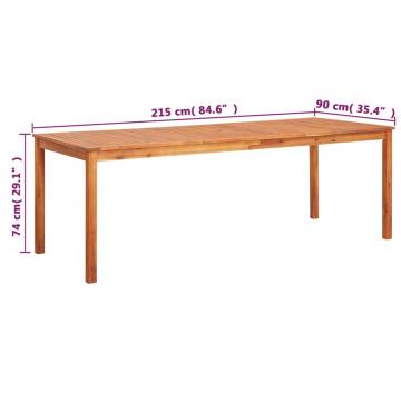 Garden Table 215x90 cm - Solid Acacia Wood | HipoMarket