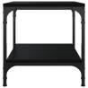 Stylish Black Side Table 40x40 cm - Engineered Wood & Steel