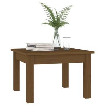 Elegant Honey Brown Coffee Table – Solid Wood Pine 45x45 cm