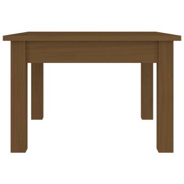 Elegant Honey Brown Coffee Table – Solid Wood Pine 45x45 cm