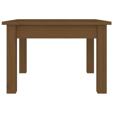 Elegant Honey Brown Coffee Table – Solid Wood Pine 45x45 cm