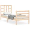 Solid Wood Bed Frame with Headboard - Small Single | Hipo Market