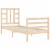 Solid Wood Bed Frame with Headboard - Small Single | Hipo Market