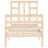 Solid Wood Bed Frame with Headboard - Small Single | Hipo Market