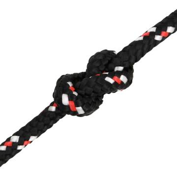 Boat Rope Black 6mm 50m - Durable Polypropylene for Boating