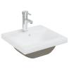 Stylish Sink Cabinet with Built-in Basin - White & Sonoma Oak