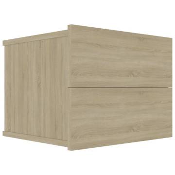 Sonoma Oak Bedside Cabinets - 2 Pcs | Stylish & Durable