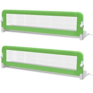 Toddler Safety Bed Rail 2 pcs Green - Keep Little Ones Safe