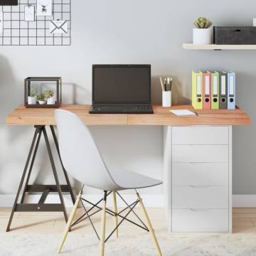 Light Brown Oak Table Top - Versatile Solid Wood Replacement