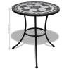 Bistro Table Black and White 60 cm Mosaic - Stylish Outdoor Furniture