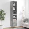 Highboard Concrete Grey 34.5x34x180 cm Engineered Wood Colour concrete grey Quantity in Package 1 Model 2 drawers 2 shelves 