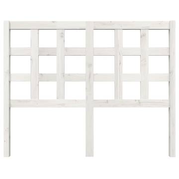 Stylish White Bed Headboard - Solid Pine Wood - 125.5x4x100 cm