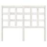 Stylish White Bed Headboard - Solid Pine Wood - 125.5x4x100 cm