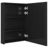 LED Bathroom Mirror Cabinet - Shining Black | 50x13x70 cm