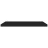 Floating Wall Shelf Black - Stylish MDF Display Shelf 90x23.5cm