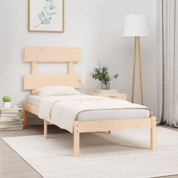 Solid Wood Bed Frame 100x200 cm - Timeless Design